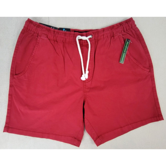 IRON CLOTHING CO Pull On Stretch Shorts Men's Size Large Tomato Red New With Tag - Picture 1 of 9